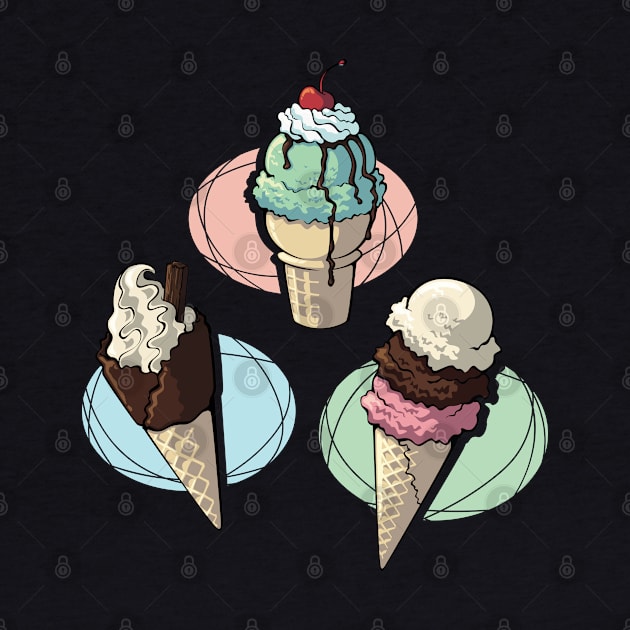 Ice Cream Trio by Abbilaura